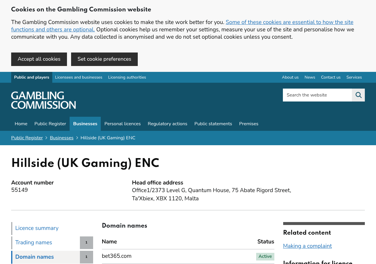 لقطة مصدر مؤرخة من www.gamblingcommission.gov.uk