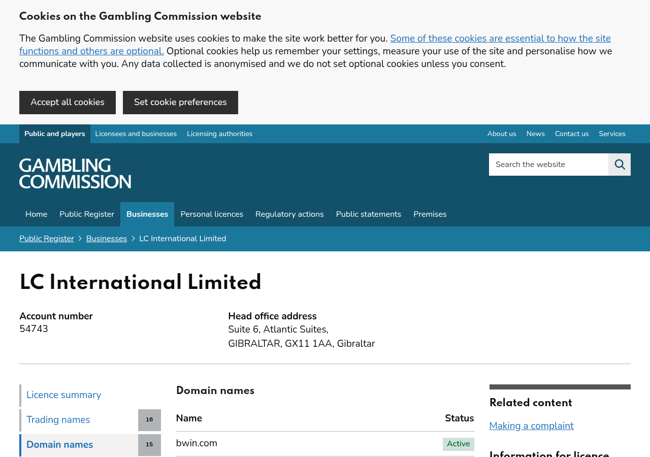 لقطة مصدر مؤرخة من www.gamblingcommission.gov.uk
